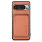 Carbon Fiber Leather Card Magsafe Phone Case, For Google Pixel 9 Pro XL, For Google Pixel 10 / 10 Pro, For Google Pixel 9 / 9 Pro, For Google Pixel 9a