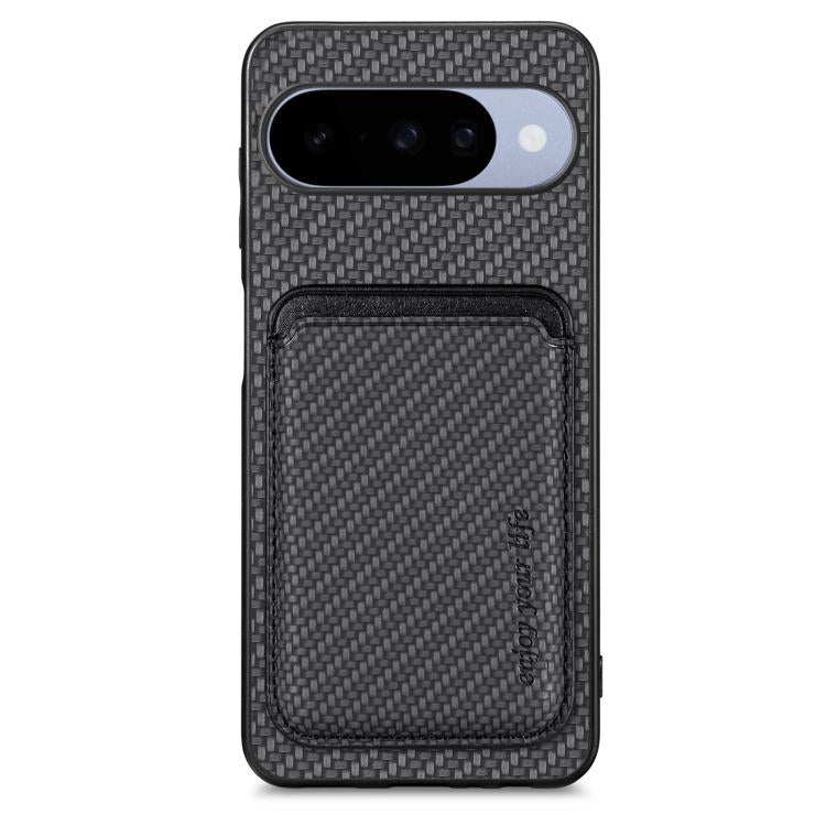 Carbon Fiber Leather Card Magsafe Phone Case, For Google Pixel 11 Pro XL, For Google Pixel 11, For Google Pixel 11 Pro, For Google Pixel 10 Pro XL
