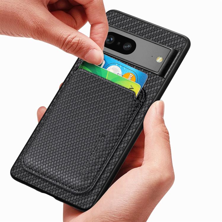 Carbon Fiber Leather Card Magsafe Phone Case, For Google Pixel 9 Pro XL, For Google Pixel 10 / 10 Pro, For Google Pixel 9 / 9 Pro, For Google Pixel 9a