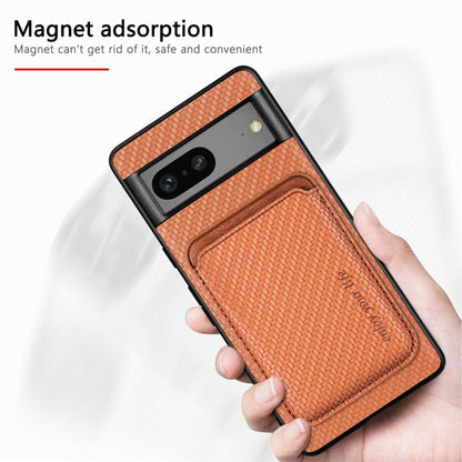 Carbon Fiber Leather Card Magsafe Phone Case, For Google Pixel 9 Pro XL, For Google Pixel 10 / 10 Pro, For Google Pixel 9 / 9 Pro, For Google Pixel 9a