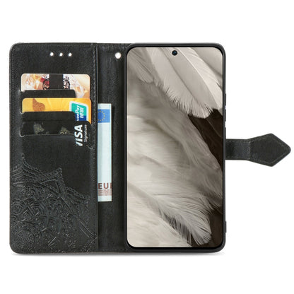 Mandala Flower Embossed Leather Phone Case