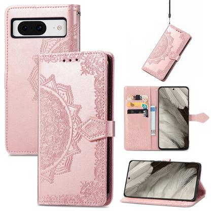Mandala Flower Embossed Leather Phone Case