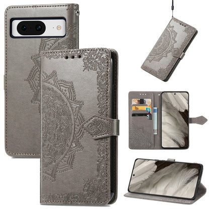 Mandala Flower Embossed Leather Phone Case