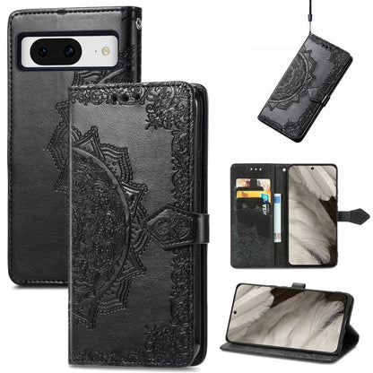 Mandala Flower Embossed Leather Phone Case