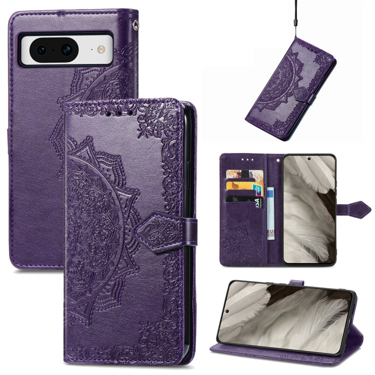 Mandala Flower Embossed Leather Phone Case