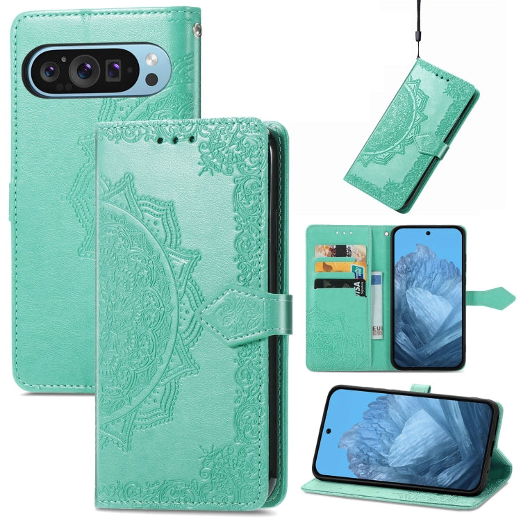 Mandala Flower Embossed Leather Phone Case