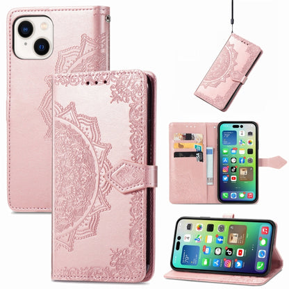 Mandala Flower Embossed Leather Phone Case