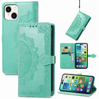 Mandala Flower Embossed Leather Phone Case