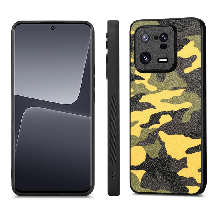 Camouflage Leather Back Cover Phone Case