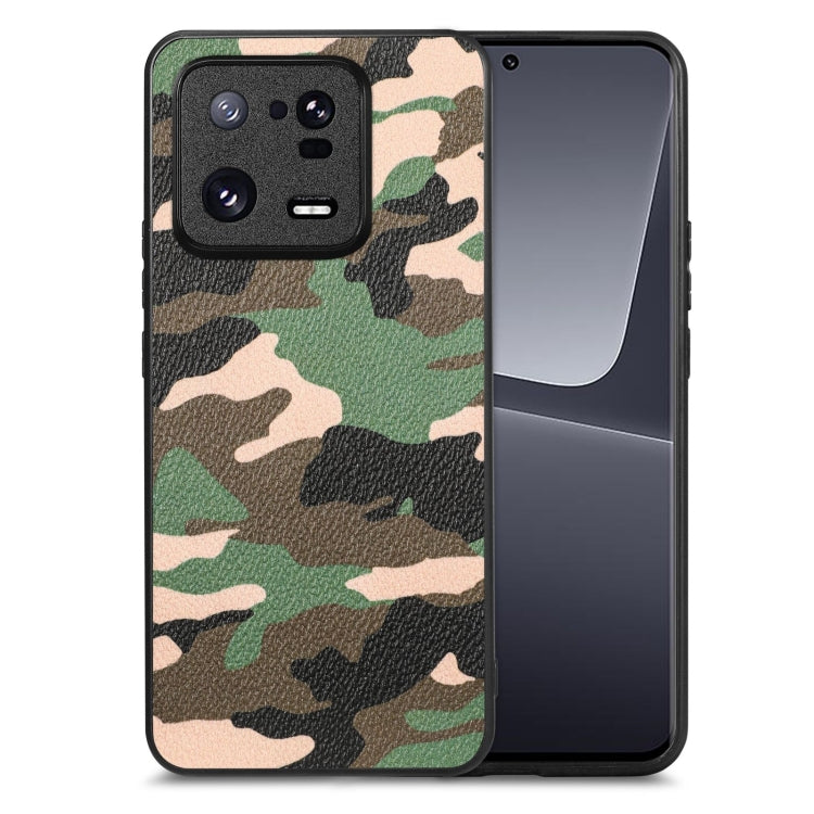 Camouflage Leather Back Cover Phone Case