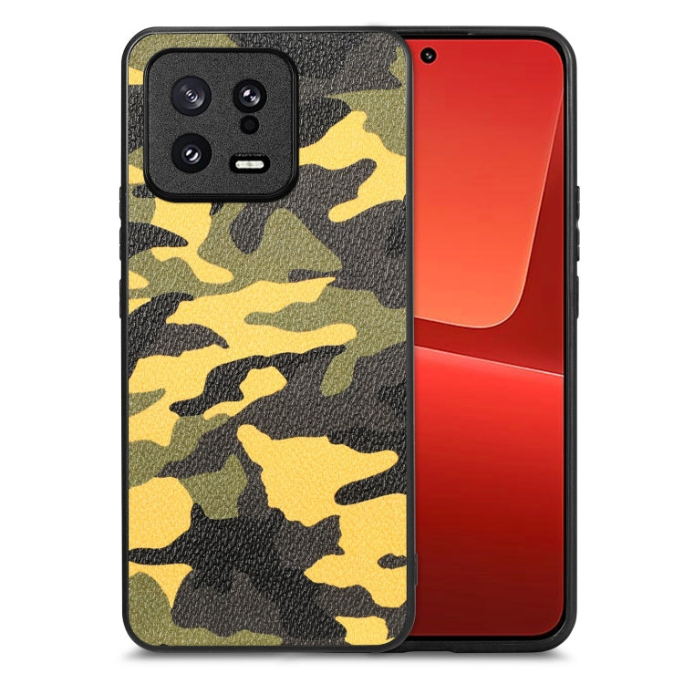 Camouflage Leather Back Cover Phone Case