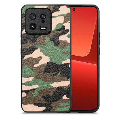 Camouflage Leather Back Cover Phone Case