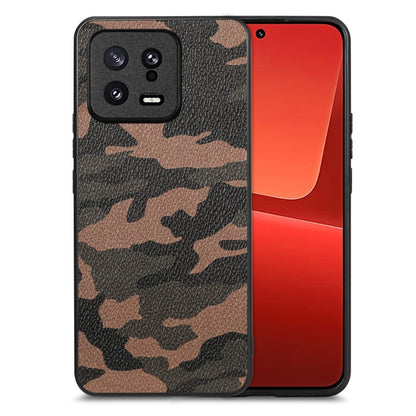 Camouflage Leather Back Cover Phone Case