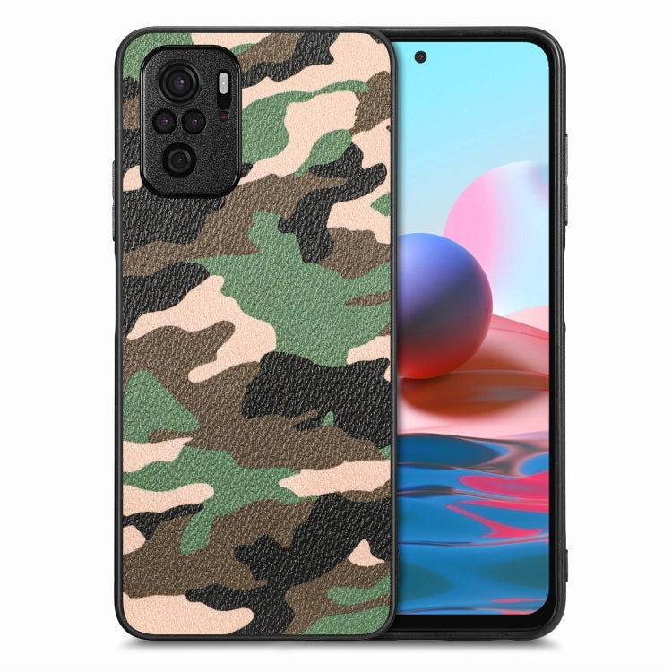 Camouflage Leather Back Cover Phone Case