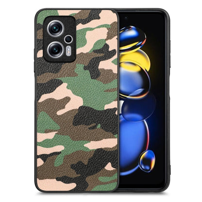 Camouflage Leather Back Cover Phone Case