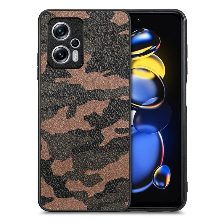 Camouflage Leather Back Cover Phone Case