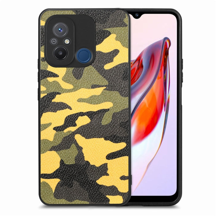 Camouflage Leather Back Cover Phone Case