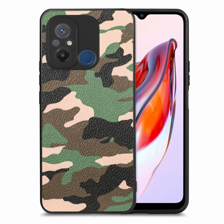 Camouflage Leather Back Cover Phone Case