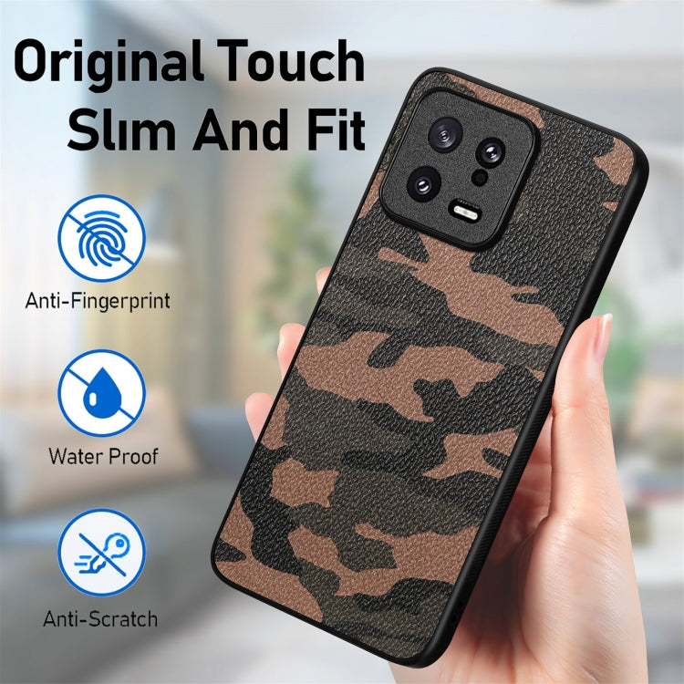 Camouflage Leather Back Cover Phone Case