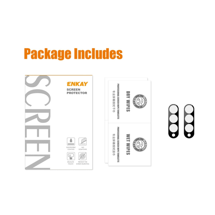 2pcs ENKAY Hat-Prince 9H Rear Camera Lens Tempered Glass Film, For Smasung Galaxy Z Fold5