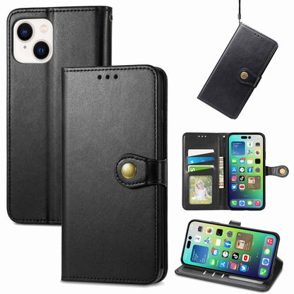 Retro Solid Color Buckle Leather Phone Case, For  iPhone 15 Pro Max, For  iPhone 15 Pro, For iPhone 15 Plus, For iPhone 15