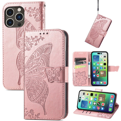 Butterfly Love Flower Embossed Leather Phone Case