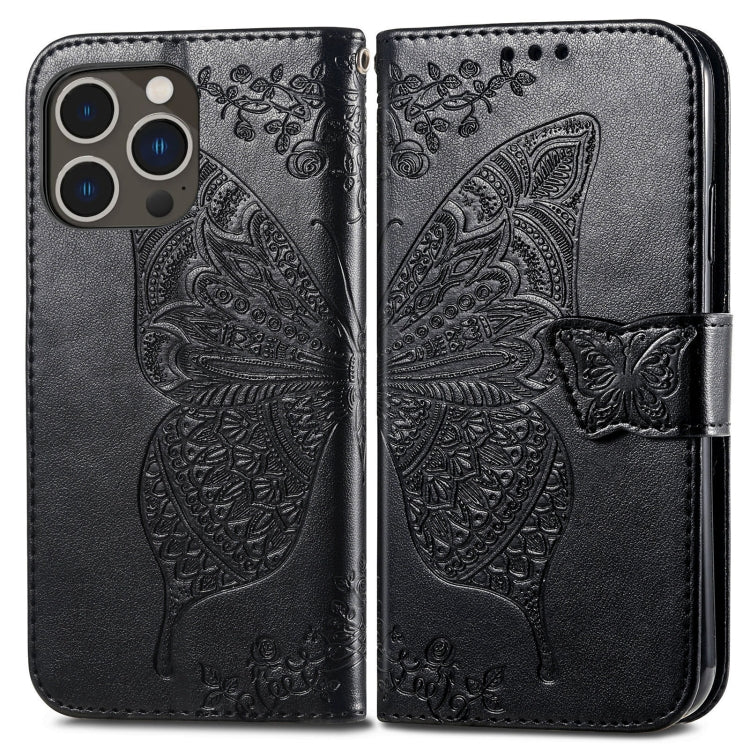 Butterfly Love Flower Embossed Leather Phone Case