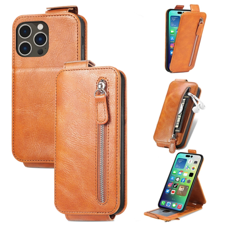 Zipper Wallet Vertical Flip Leather Phone Case