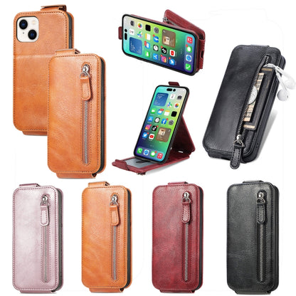 Zipper Wallet Vertical Flip Leather Phone Case