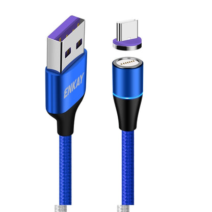 ENKAY ENK-CB1391 5A USB to Type-C Magnetic Fast Charging Data Cable with LED Light, Length: 1m, 1m 5A USB to Type-C