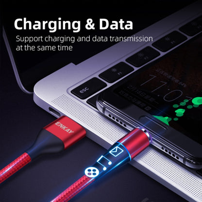 ENKAY ENK-CB1391 5A USB to Type-C Magnetic Fast Charging Data Cable with LED Light, Length: 1m, 1m 5A USB to Type-C