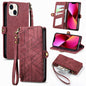 Geometric Zipper Wallet Side Buckle Leather Phone Case, For iPhone 13, For iPhone 12 / 12 Pro, For iPhone 12 Pro Max, For iPhone 11 Pro Max