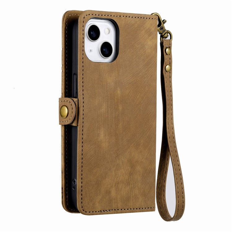 Geometric Zipper Wallet Side Buckle Leather Phone Case, For iPhone 11, For iPhone 11 Pro, For iPhone XR, For iPhone XS Max