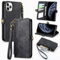 Geometric Zipper Wallet Side Buckle Leather Phone Case, For iPhone 11, For iPhone 11 Pro, For iPhone XR, For iPhone XS Max