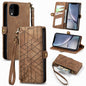 Geometric Zipper Wallet Side Buckle Leather Phone Case, For iPhone 11, For iPhone 11 Pro, For iPhone X / XS, For iPhone XR