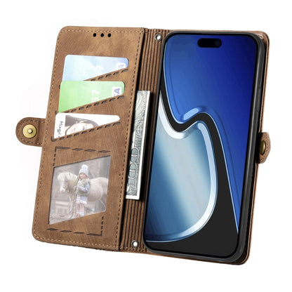 Geometric Zipper Wallet Side Buckle Leather Phone Case, For iPhone 15, For iPhone 14 Plus, For iPhone 14, For iPhone 14 Pro