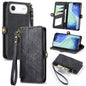 Geometric Zipper Wallet Side Buckle Leather Phone Case, For iPhone Air, For iPhone 16 Pro Max, For iPhone 16 Pro, For iPhone 16 Plus