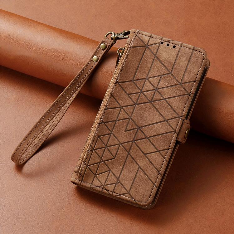 Geometric Zipper Wallet Side Buckle Leather Phone Case, For iPhone 18 Pro / 17 Pro, For iPhone 18 Pro Max / 17 Pro Max, For iPhone 17e / 16e, For iPhone 17