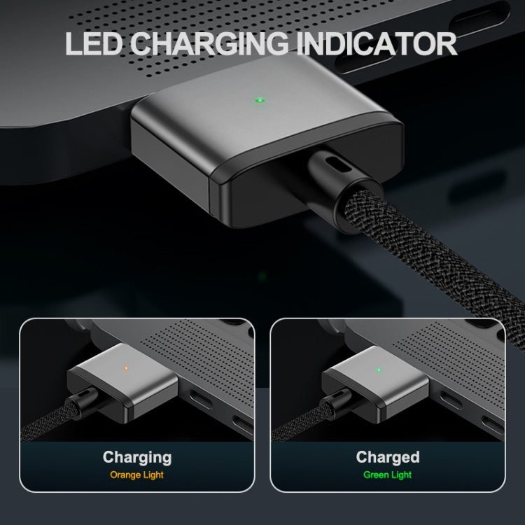 ENKAY 140W USB-C / Type-C to MagSafe 3 Nylon Braided Magnetic Charging Cable with LED Indicator for MacBook 6.6FT