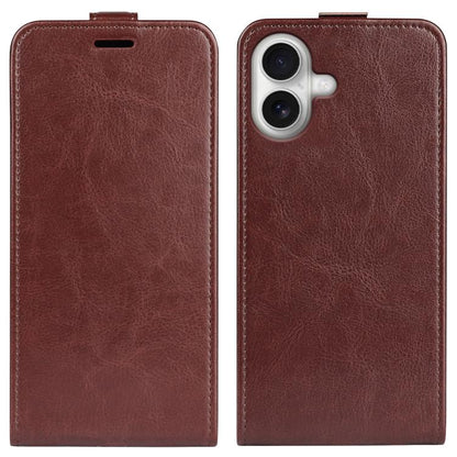 R64 Texture Single Vertical Flip Leather Phone Case, For iPhone 17e / 16e, For iPhone 17 Pro Max, For iPhone 17 Pro, For iPhone 17, For iPhone Air, For iPhone 16 Pro Max