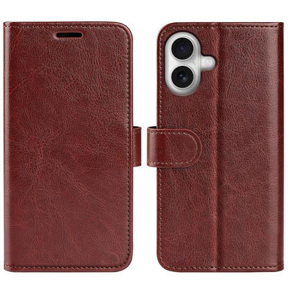 R64 Texture Horizontal Flip Leather Phone Case, For iPhone 17e / 16e, For iPhone 17 Pro Max, For iPhone 17 Pro, For iPhone 17, For iPhone Air, For iPhone 16 Pro Max