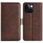 Dual-side Magnetic Buckle Horizontal Flip Leather Phone Case