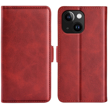 Dual-side Magnetic Buckle Horizontal Flip Leather Phone Case