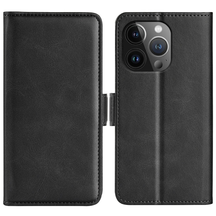 Dual-side Magnetic Buckle Horizontal Flip Leather Phone Case