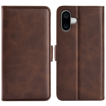 Dual-side Magnetic Buckle Horizontal Flip Leather Phone Case