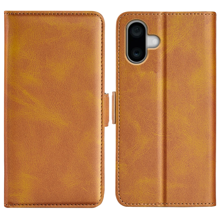Dual-side Magnetic Buckle Horizontal Flip Leather Phone Case, For iPhone Air, For iPhone 16 Pro Max, For iPhone 16 Pro, For iPhone 16 Plus