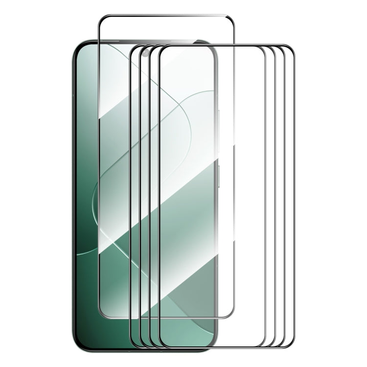 5pcs ENKAY Hat-Prince Full Glue High Aluminum-silicon Tempered Glass Film, For Redmi Note 15 Pro 5G Global 163.6mm, For Redmi 15C Global 171.5mm / Poco C85, For Redmi 13X, For Redmi Note 14S 4G, For Redmi Turbo 4, For Xiaomi Poco X7 Pro                ...