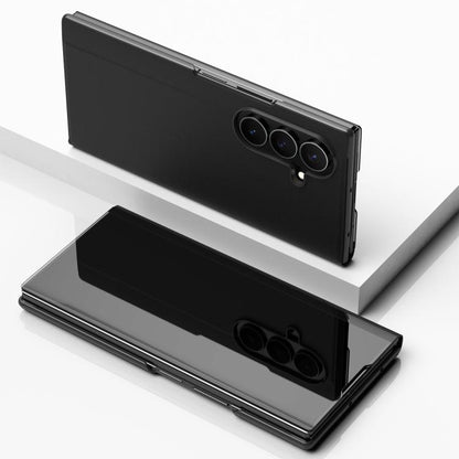 Plated Mirror Horizontal Flip Leather Phone Case with Holder, For Galaxy Z Fold8 5G, For Galaxy Z Fold8 Ultra 5G, For Galaxy Z TriFold, For Galaxy Z Fold7