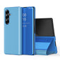 Plated Mirror Horizontal Flip Leather Phone Case with Holder, For Galaxy Z Fold8 5G, For Galaxy Z Fold8 Ultra 5G, For Galaxy Z TriFold, For Galaxy Z Fold7