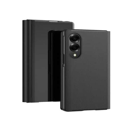 Plated Mirror Horizontal Flip Leather Phone Case with Holder, For Galaxy Z Fold8 5G, For Galaxy Z Fold8 Ultra 5G, For Galaxy Z TriFold, For Galaxy Z Fold7